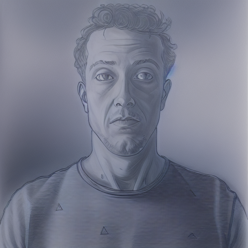 First stable diffusion experiment — a drawing of a man